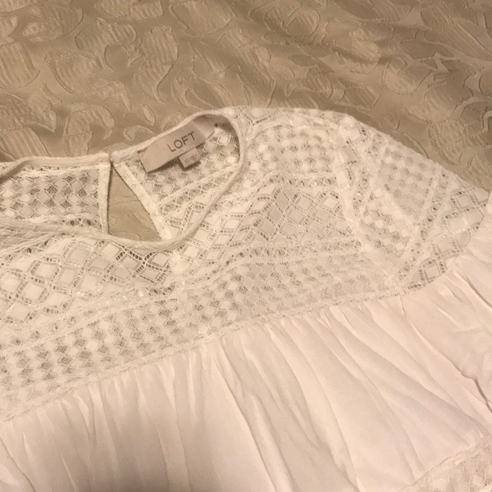 Loft white crochet blouse - Picture 4 of 4